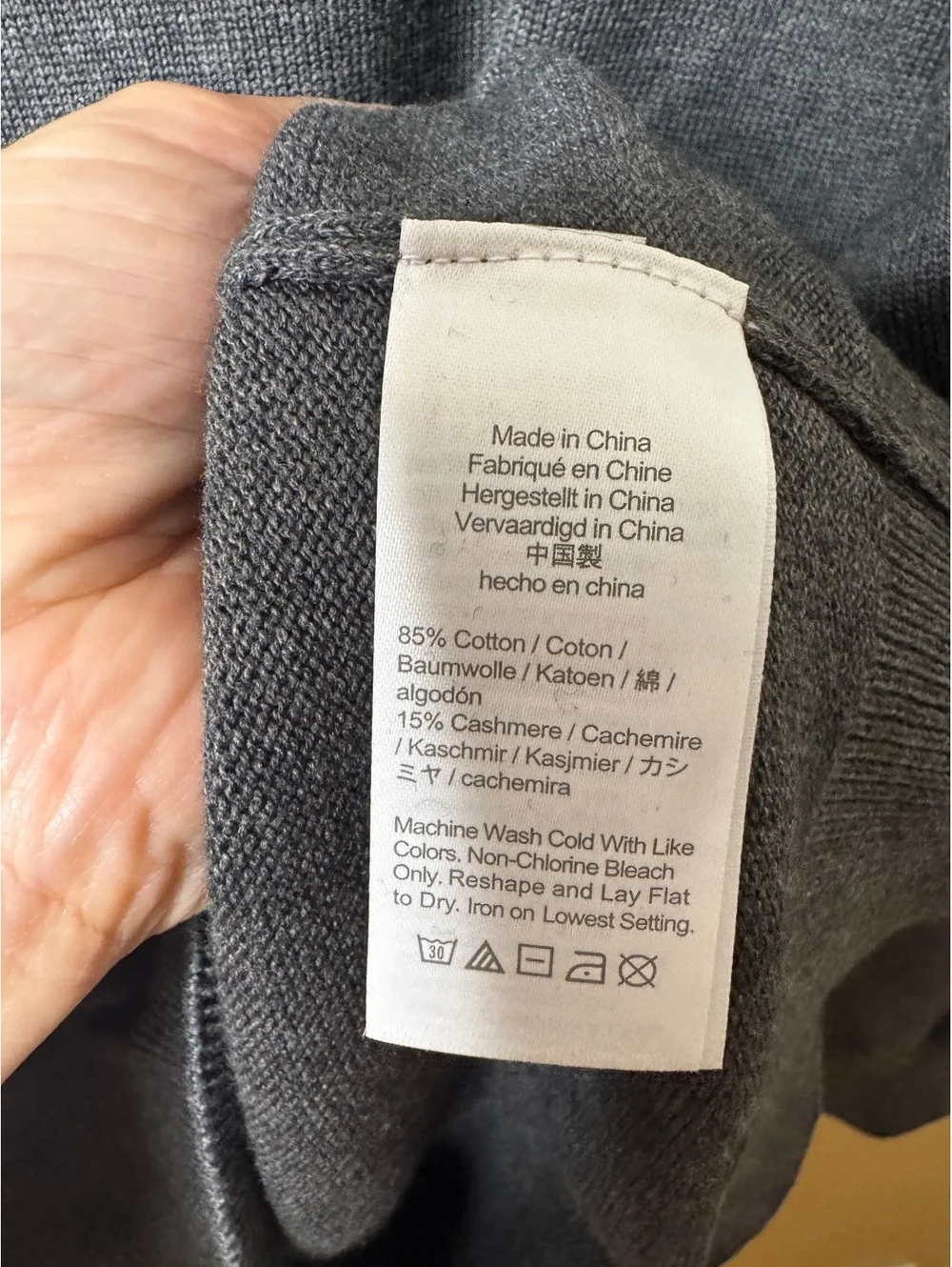 J.Crew Hoodies Men’s Large Gray Cotton Cashmere Knit Pullover NWT